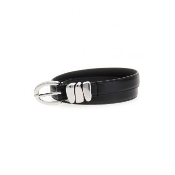 Curea din piele cu accesoriu metalic