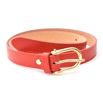 Curea EPICA rosie, F31, din piele naturala