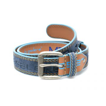 Curea LA GALERE albastra, 7871640, din piele intoarsa