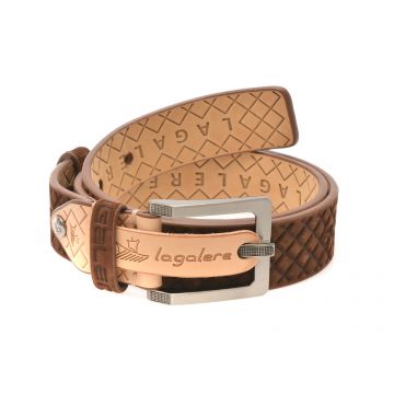 Curea La Galere maro, 4716, din piele intoarsa