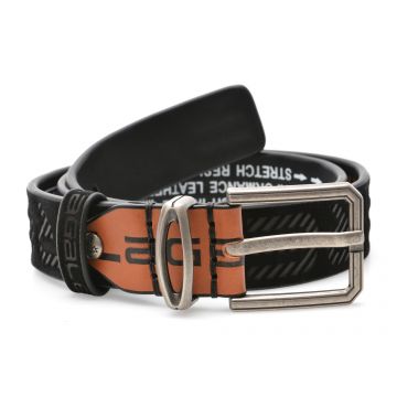 Curea La Galere neagra, 4716, din piele intoarsa