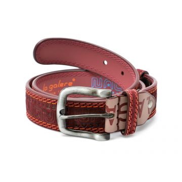 Curea LA GALERE visinie, 4871640, din piele intoarsa