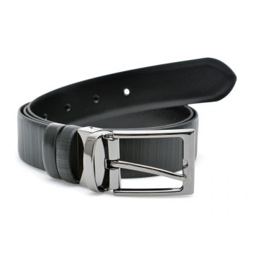 Curea LE COLONEL neagra, 1002, din piele naturala