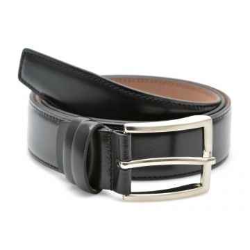 Curea LE COLONEL neagra, 16202, din piele naturala