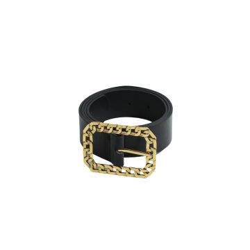 Curea neagra - cu catarama aurie - Ansa C7 -