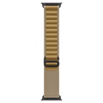 Curea pentru Apple Watch 49mm, Tan Alpine Loop, Black Titanium Finish - Small