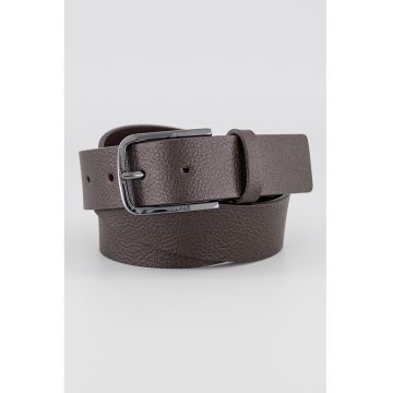 Curea uni de piele - Maro inchis