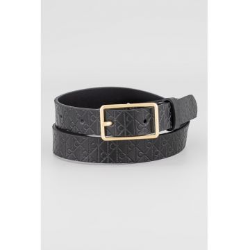 Curea uni din piele - Negru