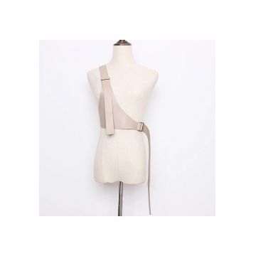 Ham bej - din piele ecologica - stil corset - Mitra C1 -