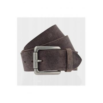 Curea barbateasca -  model clasic - catarama metalica - 100% piele naturala - 110 Cm - maro