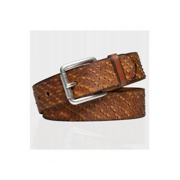 Curea barbatesca -  90 Cm - piele naturala - maro