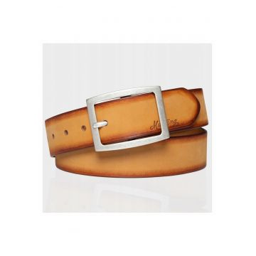 Curea barbati -  100% piele naturala - catarama metalica - maro - 95 Cm