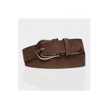 Curea barbati -  95 Cm - piele naturala - maro
