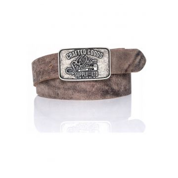 Curea barbati -  cu catarama metalica - 100% piele naturala - maro - 85 cm