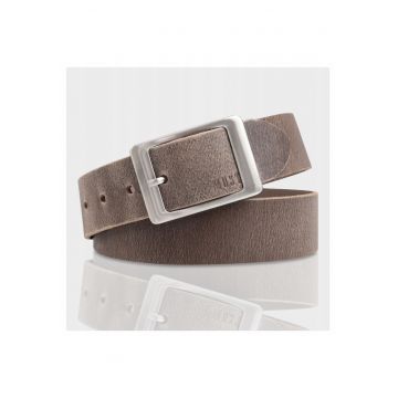 Curea barbati -  design clasic - catarama de argint - 100% piele naturala - 95cm - maro