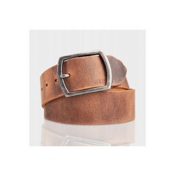 Curea barbati  MUS-M5057 0661 - piele naturala - catarama metalica - maro - 95 cm