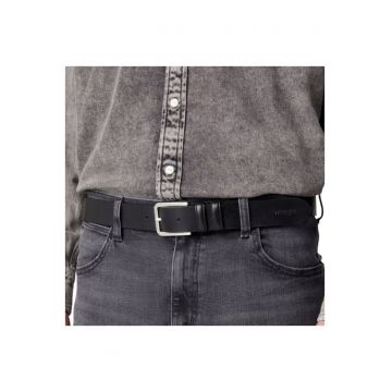 Curea barbati -  Slim Belt - 100% Piele Naturala - Negru - 90cm