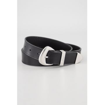 Curea de piele Abstract - Negru