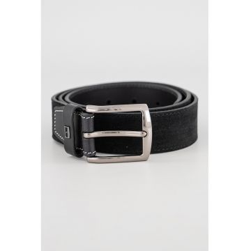 Curea de piele intoarsa Denton - Negru