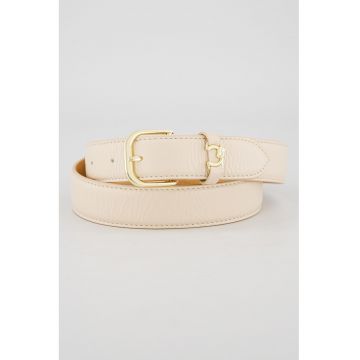 Curea de piele Metal - Bej deschis