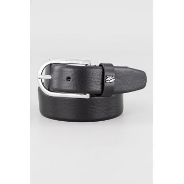 Curea de piele - Negru stins