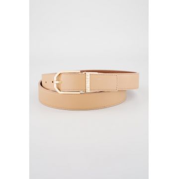 Curea din piele ecologica cu model uni - Maro taupe deschis