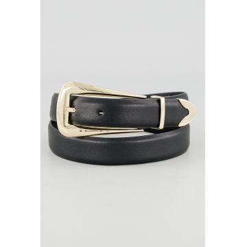 Curea din piele West - Negru