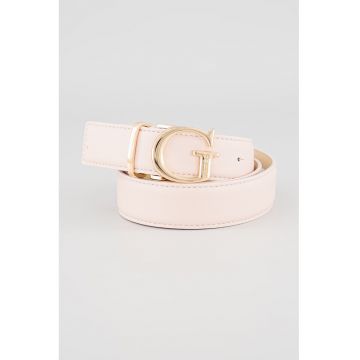 Curea ingusta cu logo - Roz deschis