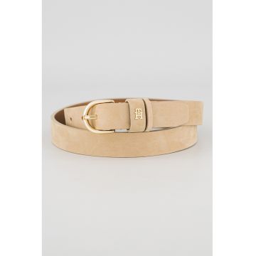 Curea ingusta de piele intoarsa - Kaki