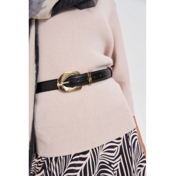 Curea neagra cu catarama decorativa