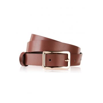 Curea pantaloni de dama din piele Brodrene OPD-06 - Maro