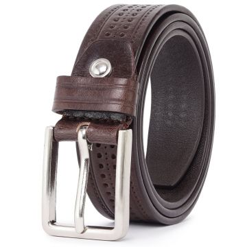Curea pentru barbati C-183, piele naturala, Maro