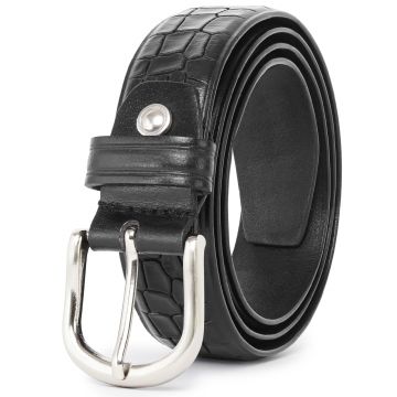 Curea pentru barbati C-184, piele naturala, Negru