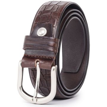 Curea pentru barbati C-185, piele naturala, Maro