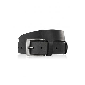 Curea pentru pantaloni din piele pentru barbati Brodrene OPM-13 - Negru