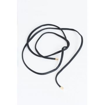 Curea petrecuta din piele - Negru