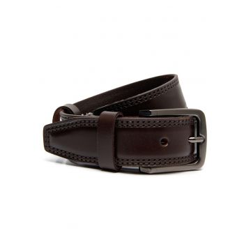 Curea piele naturala maro - 125 cm - Manovo -  Maro