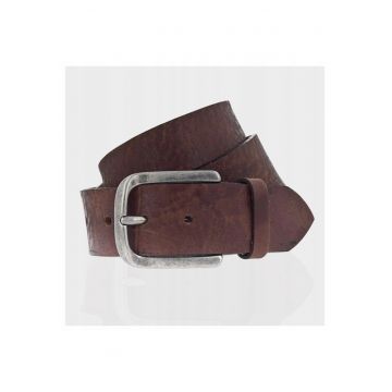 Cureaua Barbati -  TG1022R13/660 - Regular Fit - Cu Catarama Metalica - Design Clasic - Pentru Pantaloni - Blugi - Pantaloni Scurti - 100% Piele Naturala - 90 Cm - Maro