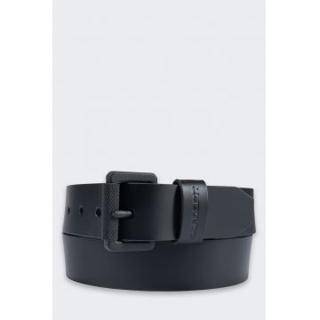 Curea barbati  Roller Buckle - piele italiana - latime 3 -8cm - culoare neagra - dimensiuni 34-44