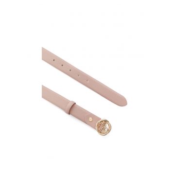 Curea de dama -  piele ecologica - roz - M INTL