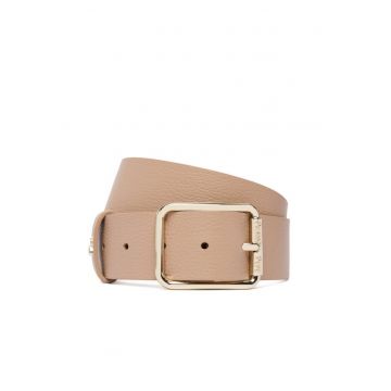 Curea de dama -  piele naturala - bej - S