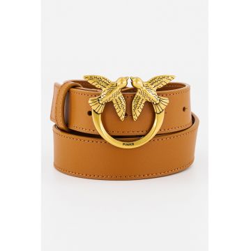 Curea de piele cu catarama logo Love Berry