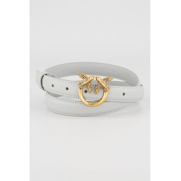 Curea de piele Love Birds - Gri carbune