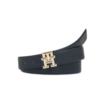 Curea din piele cu model si logo metalic