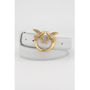 Curea din piele Love Birds - Gri grafit