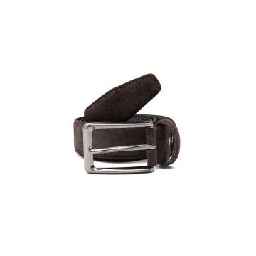 Curea din piele naturala Simple Line - Maro