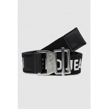 Curea lata cu logo - Negru