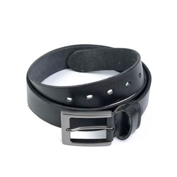 Curea pentru barbati 5504, piele naturala, 120 cm, Negru