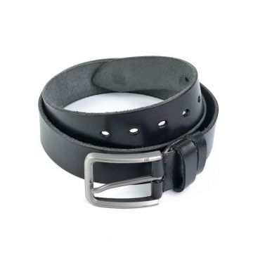 Curea pentru barbati 5820, piele naturala, 120 cm, Neagra