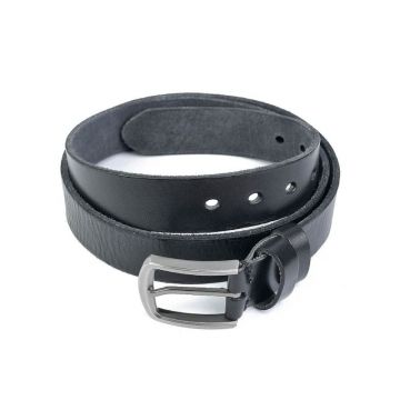 Curea pentru barbati 9103-1, piele naturala, 130 cm, Neagra